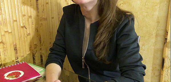 Lustful Teacher Seduces Her Student and Fucks Him. Russian Amateur with Dialogue